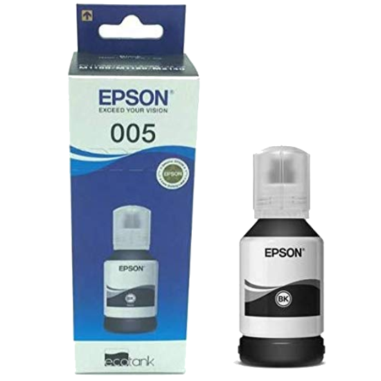 Epson 005 120 ml Black Ink Bottle, Compatible with M1100/M1120/M2140 Printer Models